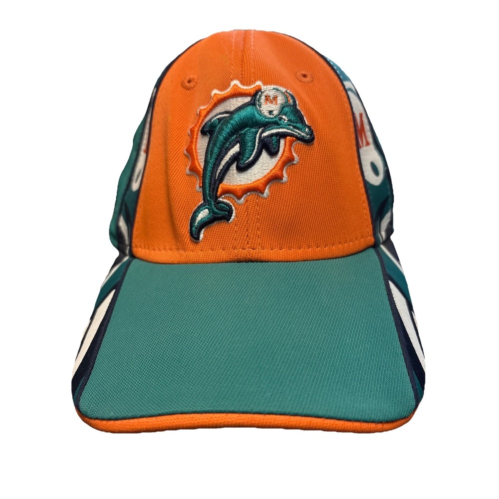 Reebok NFL Miami Dolphins Hat OSFA Orange Green